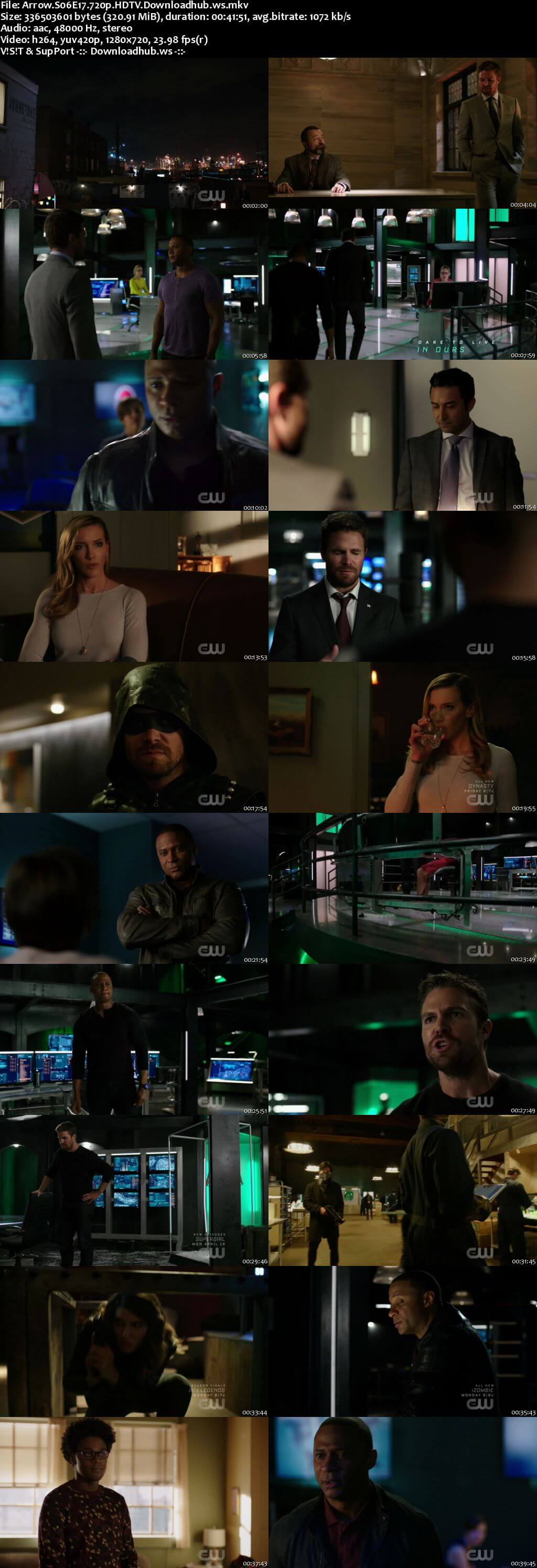 Arrow S06E17 320MB HDTV 720p x264