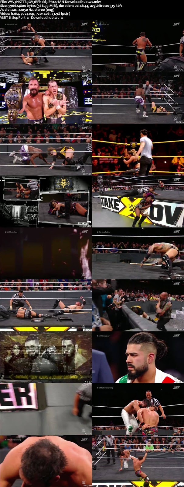 WWE NXT TakeOver - Philadelphia 27 January 2018 480p HDTV Download