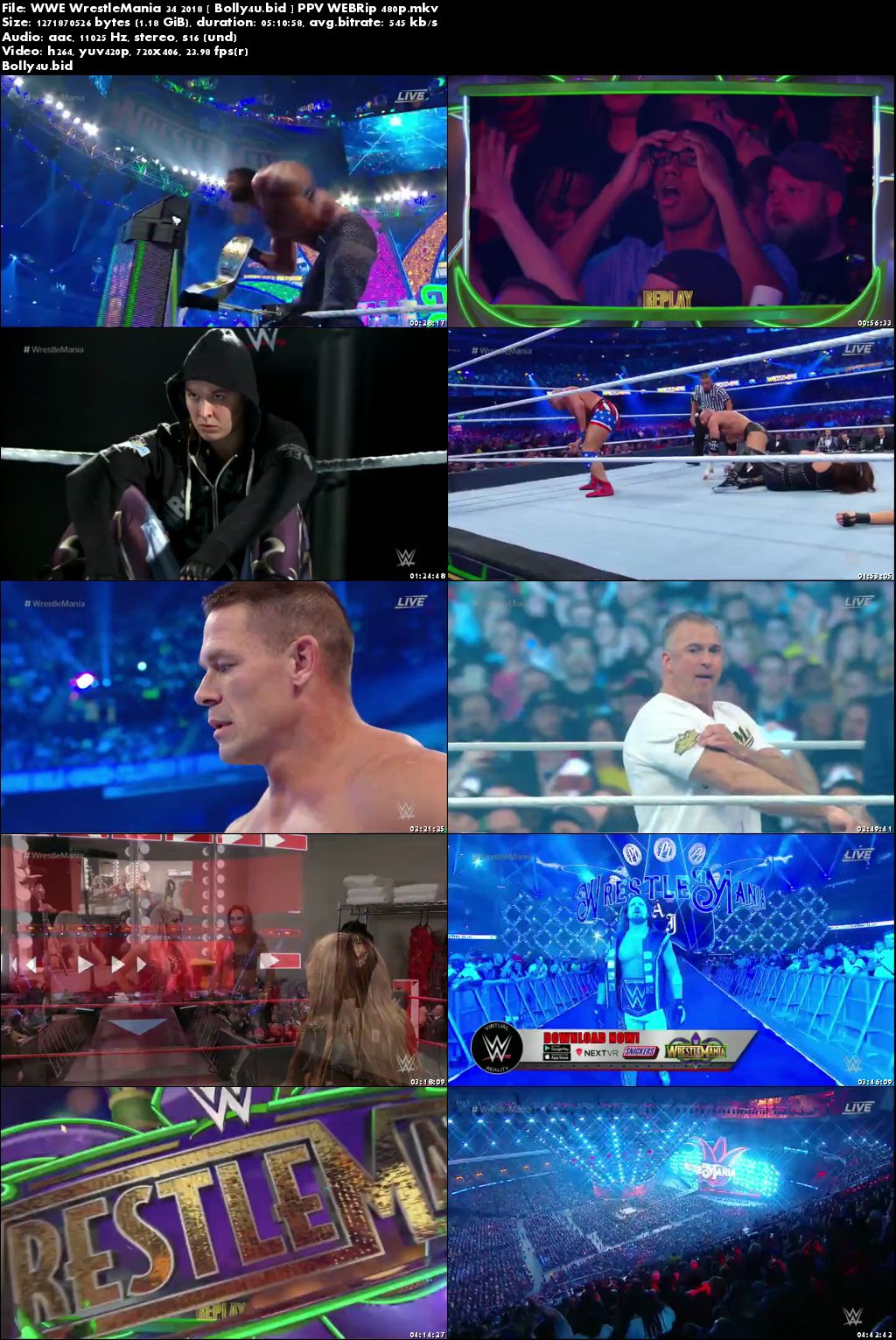 WWE WrestleMania 34 2018 PPV Full Show 480p WEBRip Download