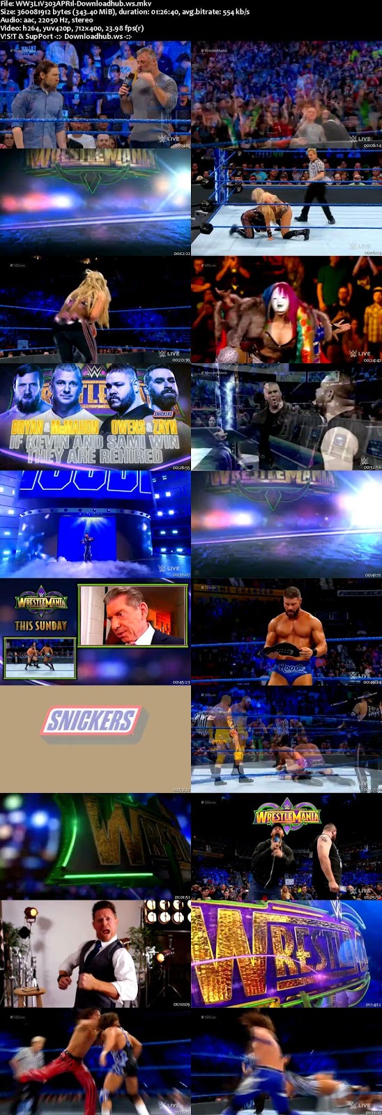 WWE Smackdown Live 03 April 2018 480p HDTV Download