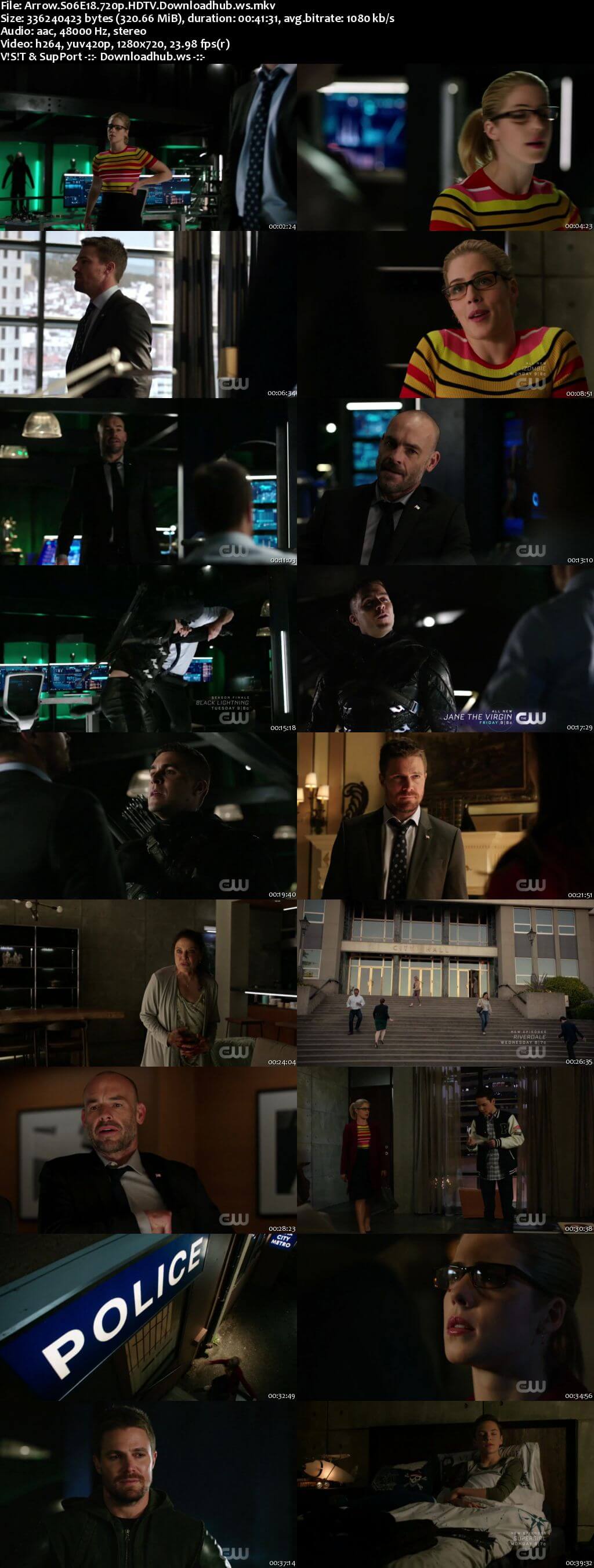 Arrow S06E18 320MB HDTV 720p x264