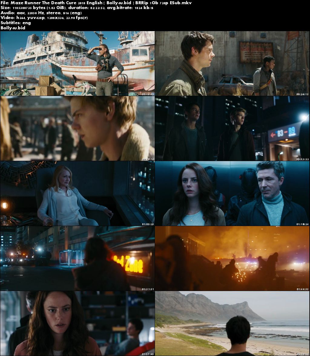 Maze Runner The Death Cure 2018 BRRip 400MB English 480p ESub Download
