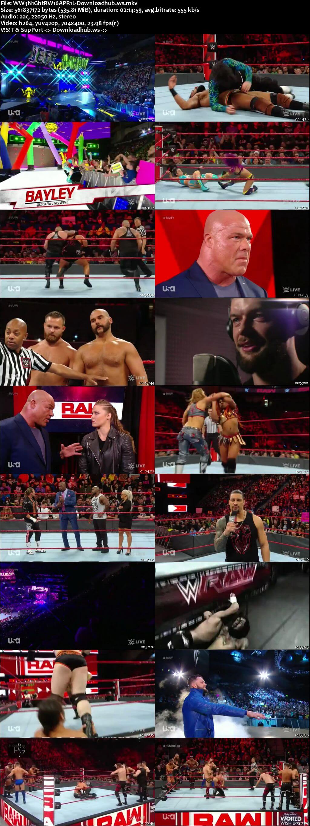 WWE Monday Night Raw 16 April 2018 480p HDTV Download