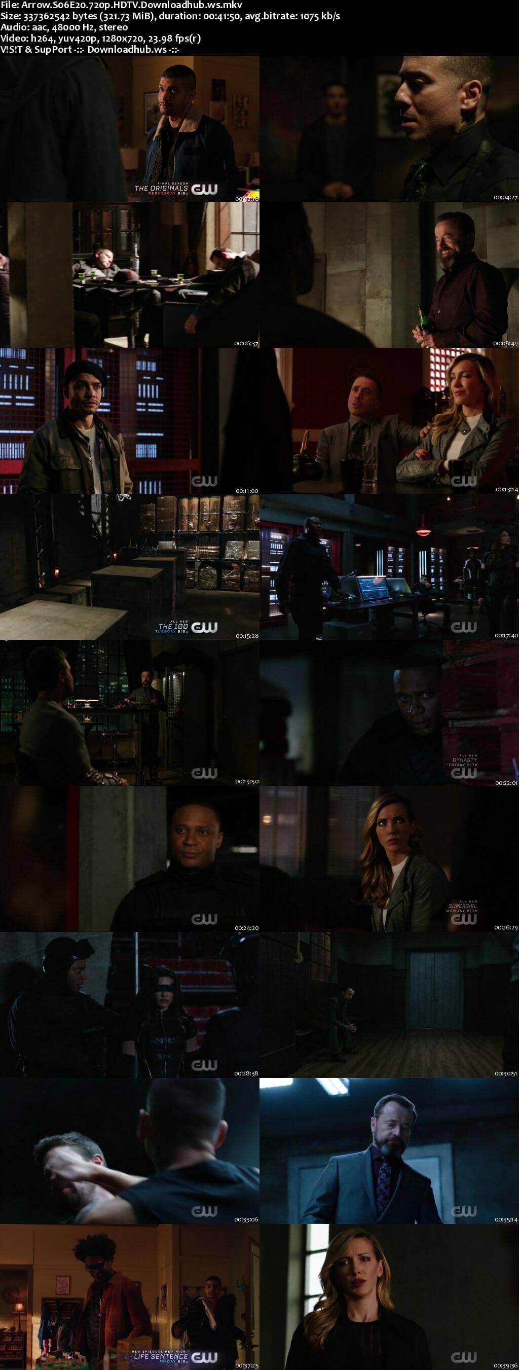 Arrow S06E20 320MB HDTV 720p x264