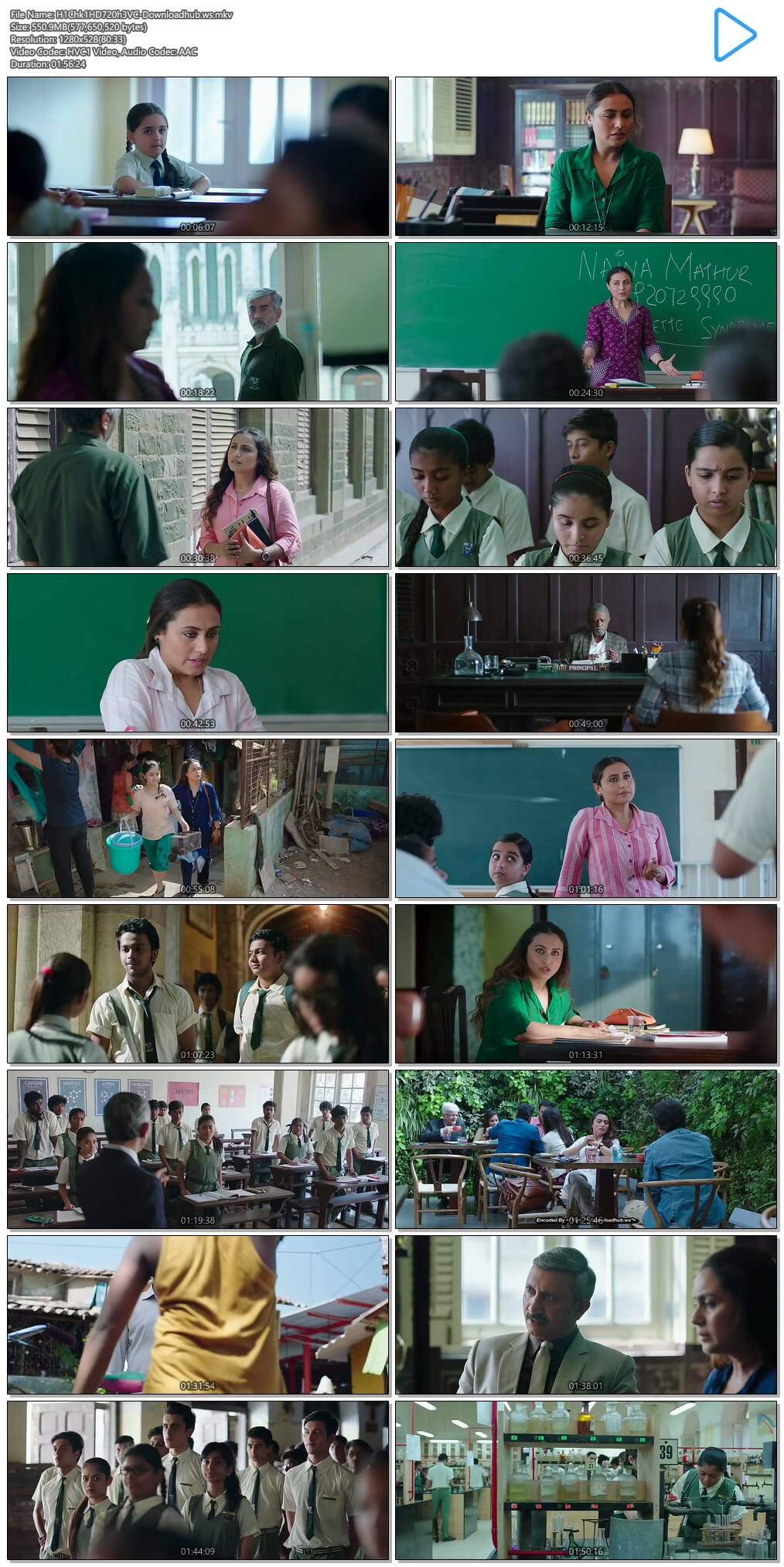 Hichki 2018 Hindi 720p HEVC HDRip ESubs