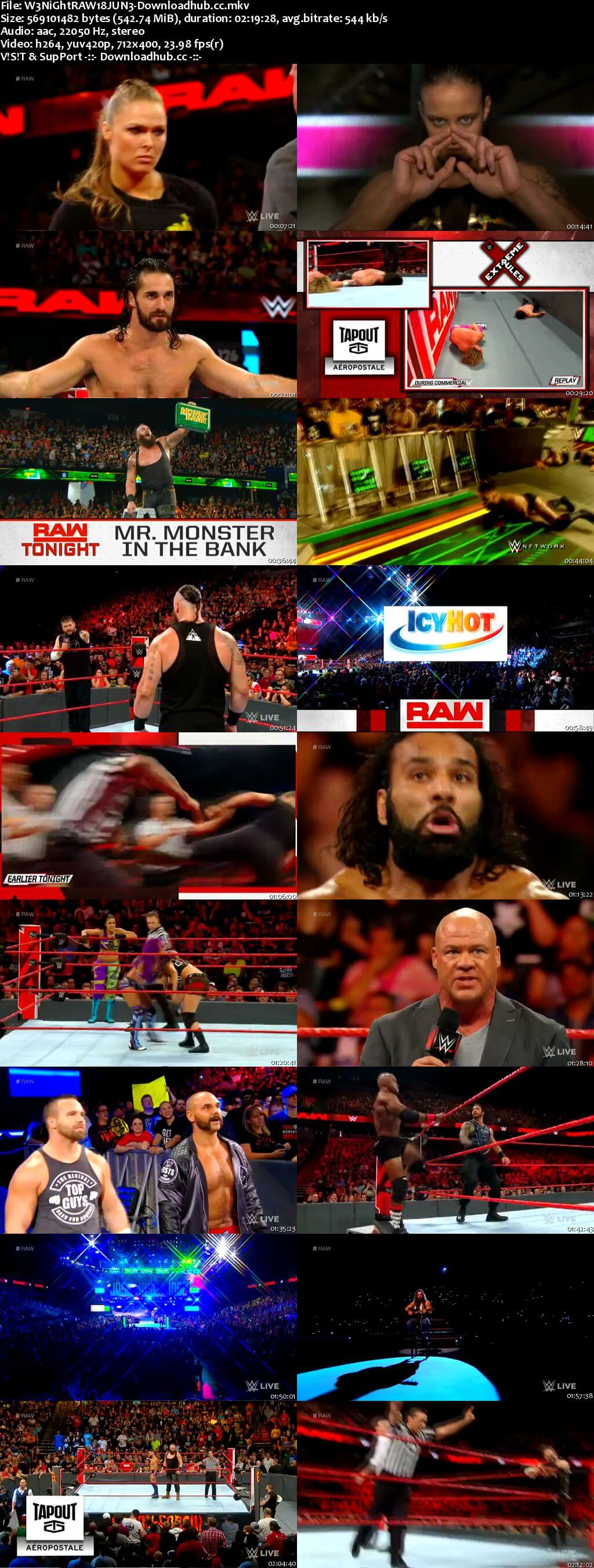 WWE Monday Night Raw 18 June 2018 480p HDTV Download