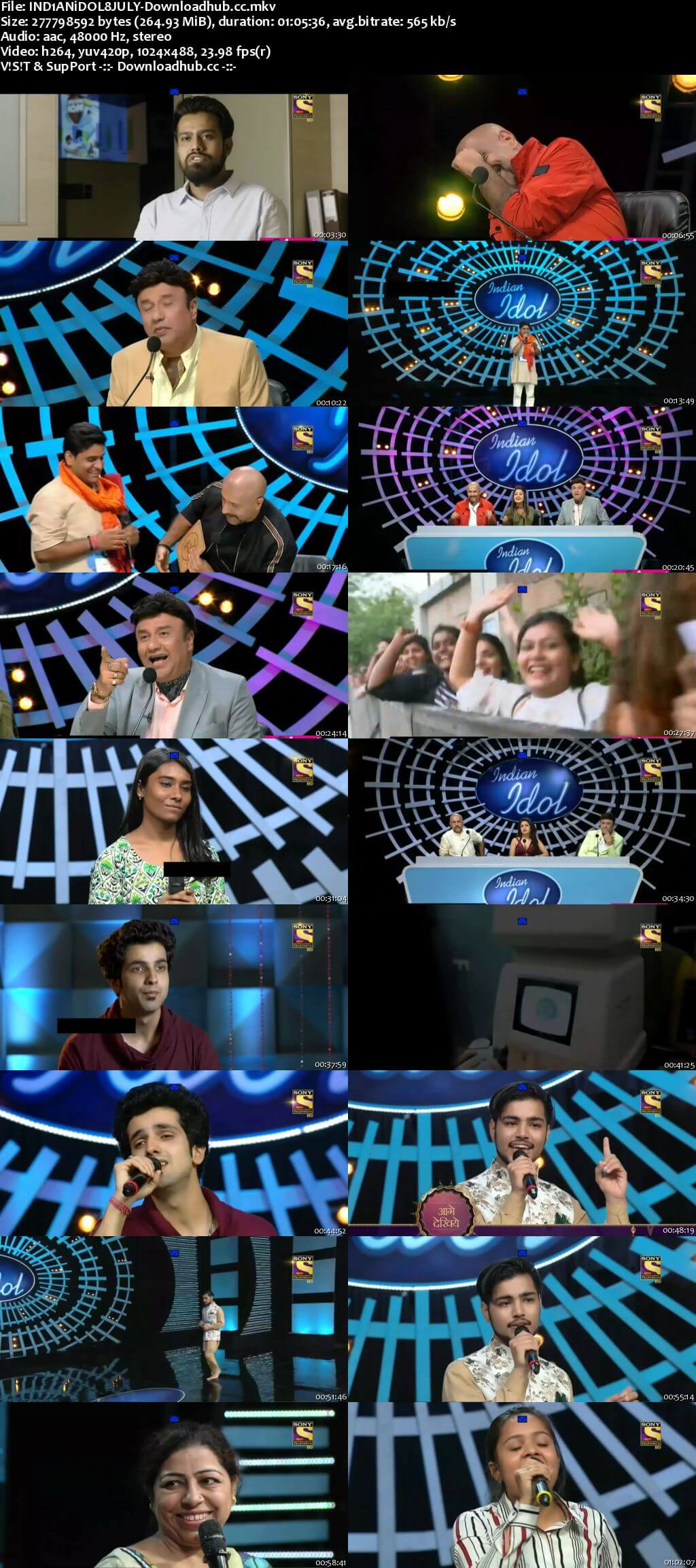 Indian Idol 08 July 2018 Episode 02 HDTV 480p