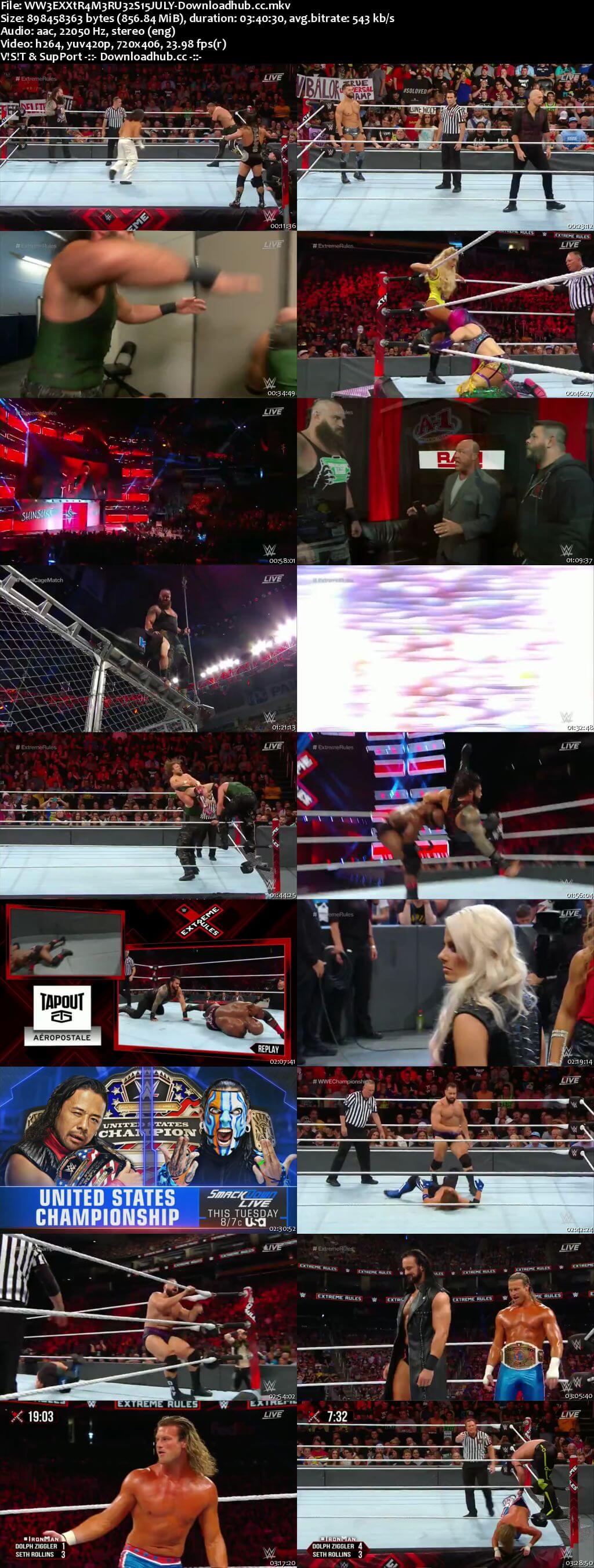 WWE Extreme Rules 15th July 2018 850MB PPV WEBRip 480p