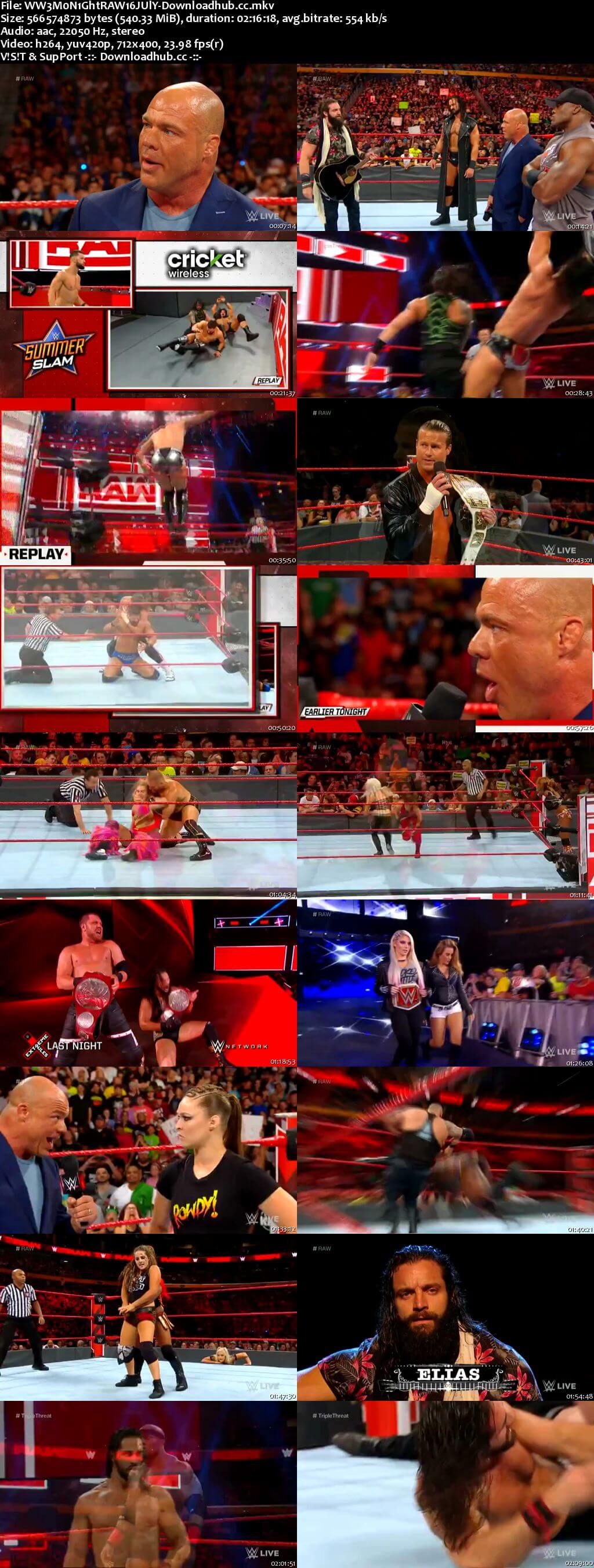 WWE Monday Night Raw 16 July 2018 480p HDTV Download