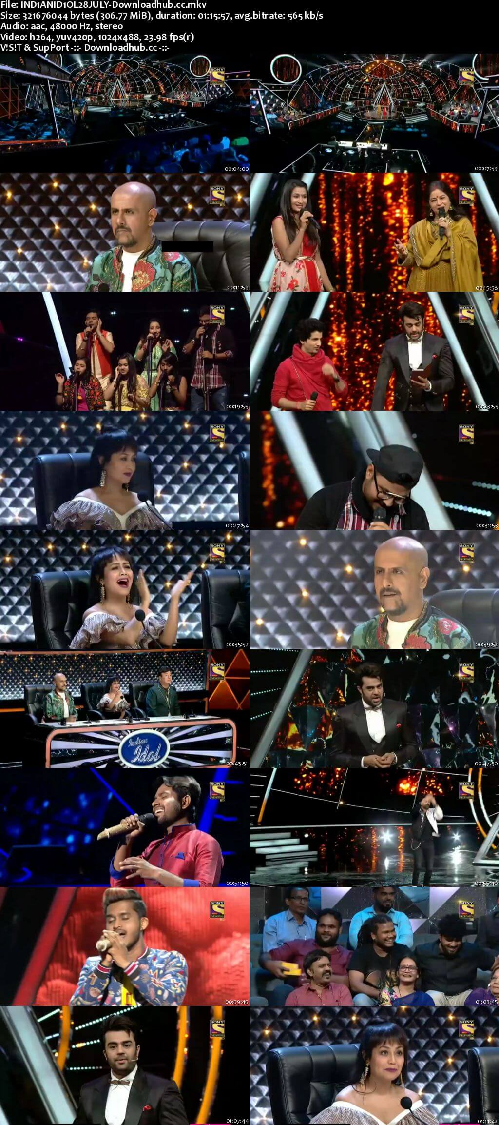 Indian Idol 28 July 2018 Episode 07 HDTV 480p