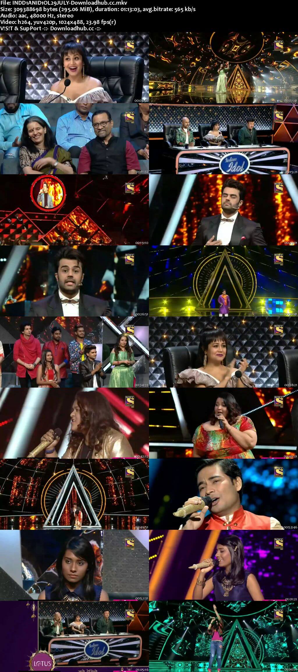 Indian Idol 29 July 2018 Episode 08 HDTV 480p