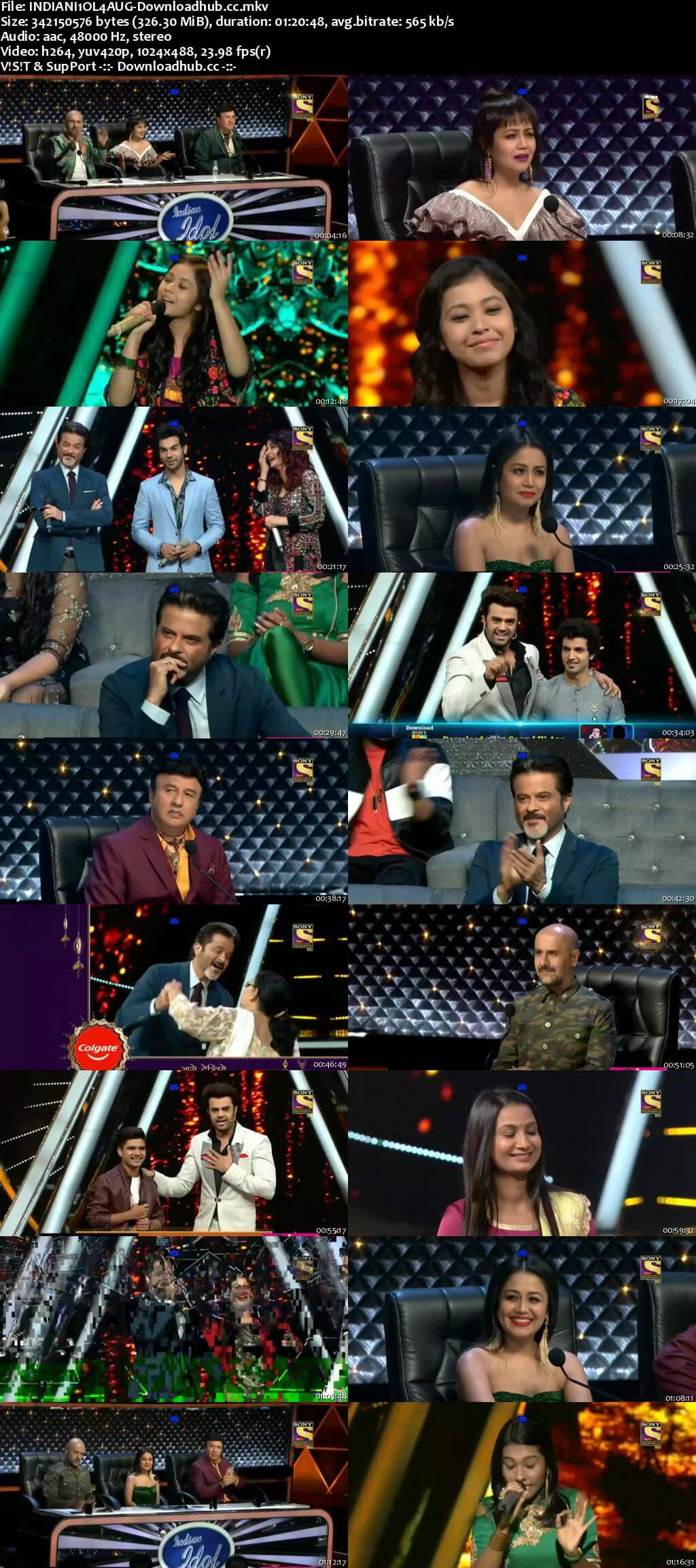 Indian Idol 04 August 2018 Episode 09 HDTV 480p