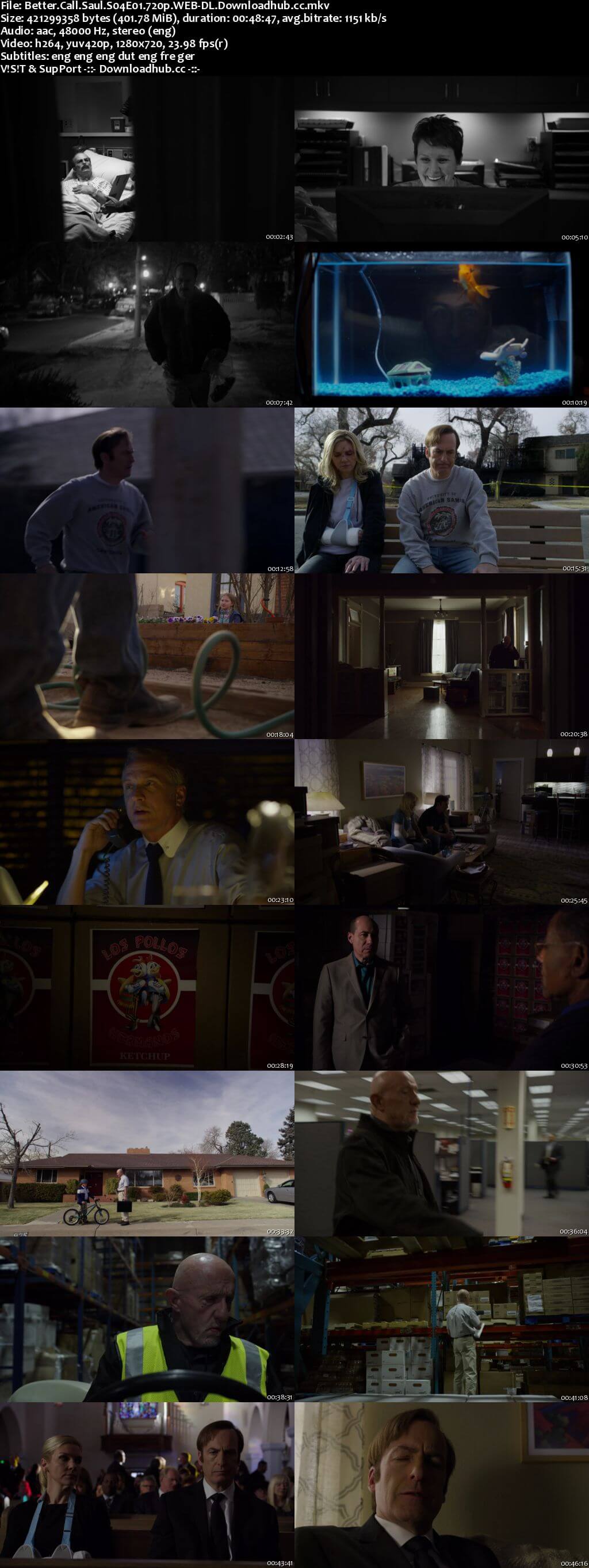 Better Call Saul S04E01 400MB WEB-DL 720p x264 MSubs