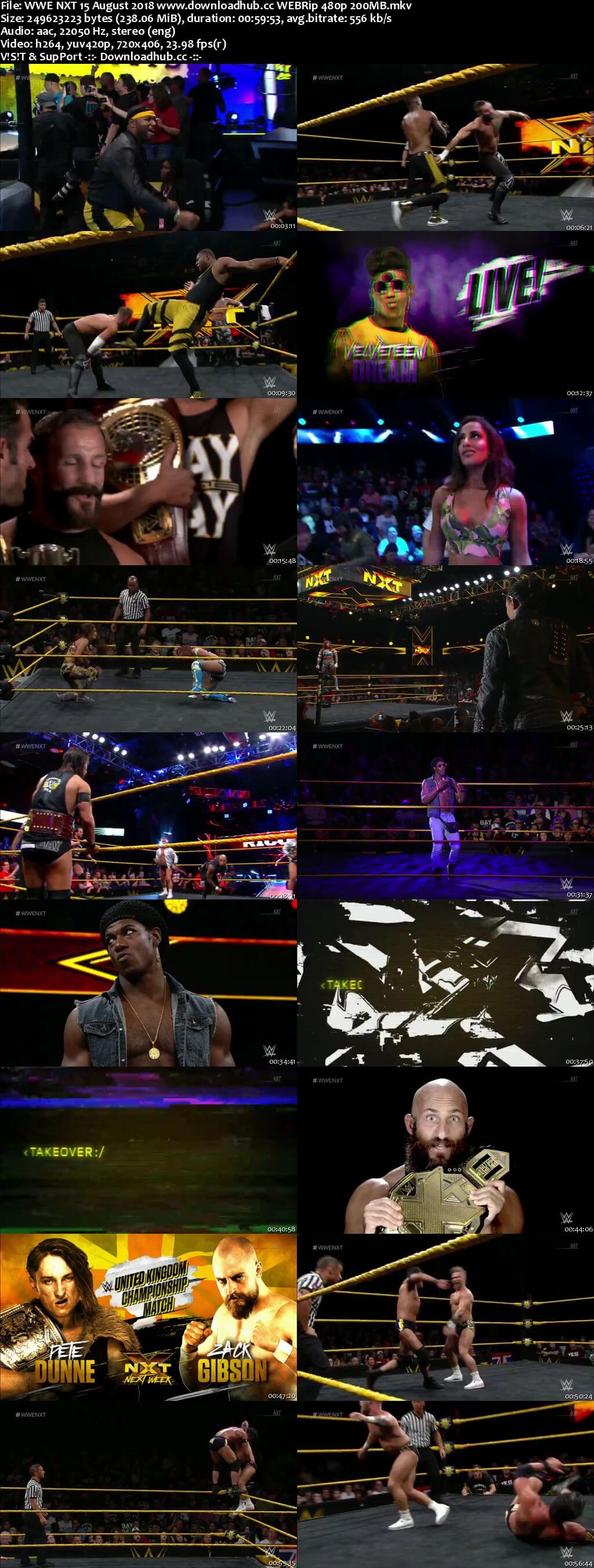 WWE NXT 15 August 2018 480p HDTV Download