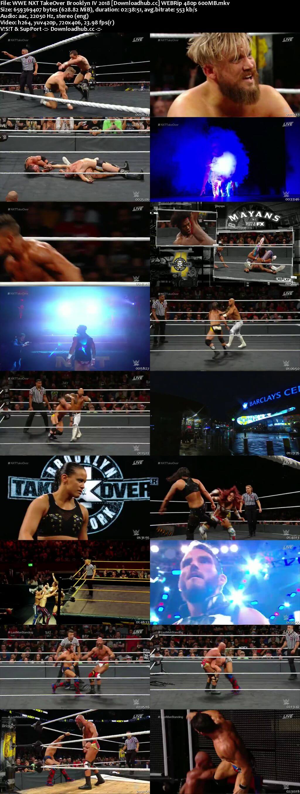 WWE NXT TakeOver Brooklyn IV 18th August 2018 600MB WEBRip 480p