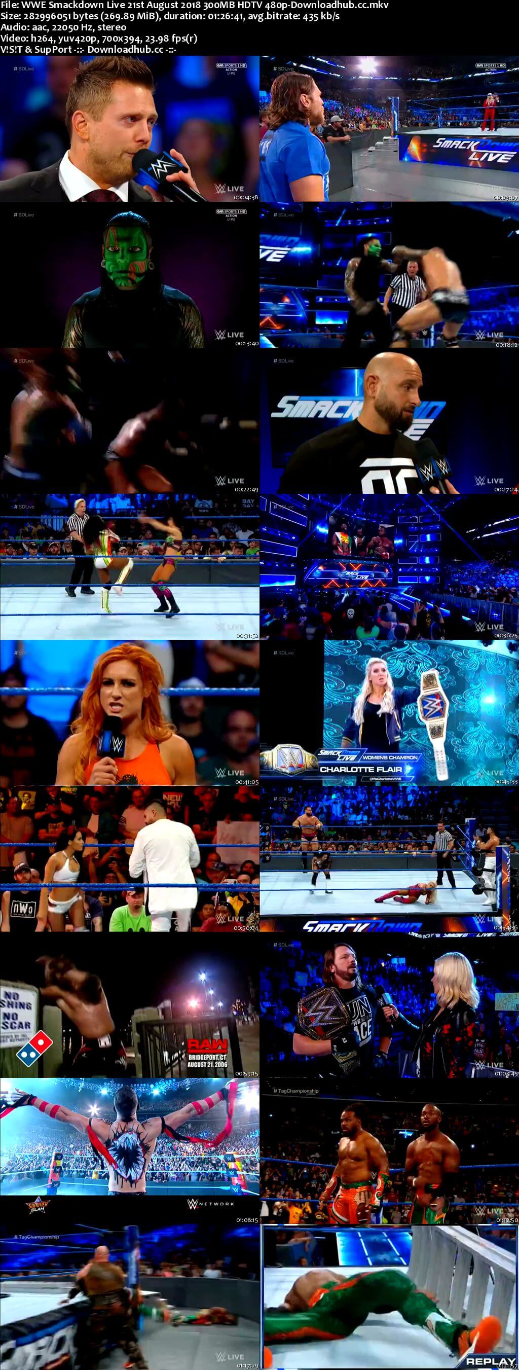 WWE Smackdown Live 21 August 2018 480p HDTV Download