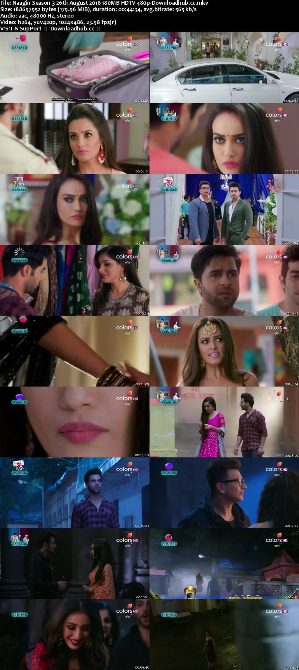 Naagin Season 3 26 August 2018 Episode 25 HDTV 480p