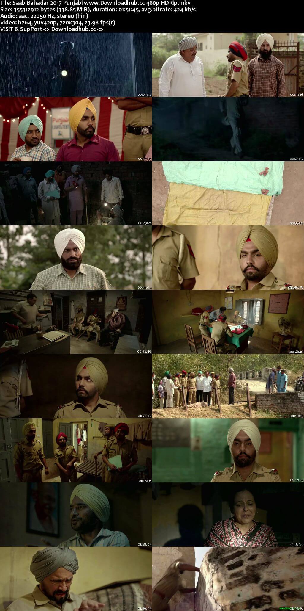 Saab Bahadar 2017 Punjabi 300MB HDRip 480p