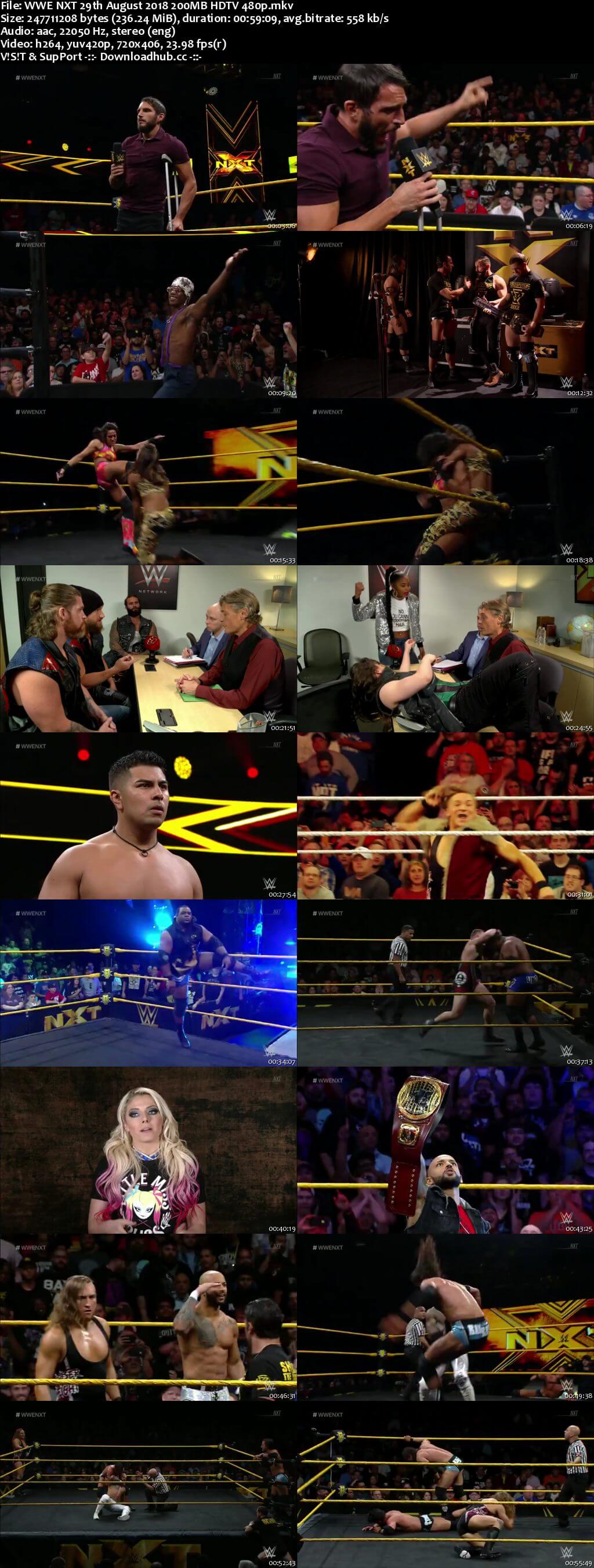 WWE NXT 29 August 2018 480p HDTV Download