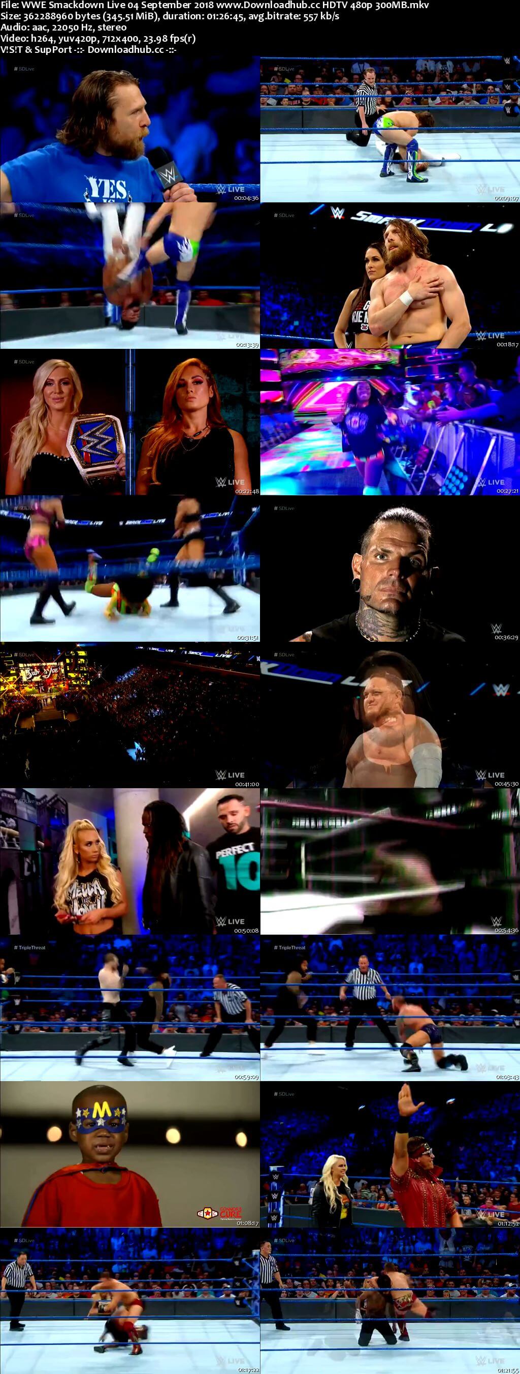 WWE Smackdown Live 04 September 2018 480p HDTV Download