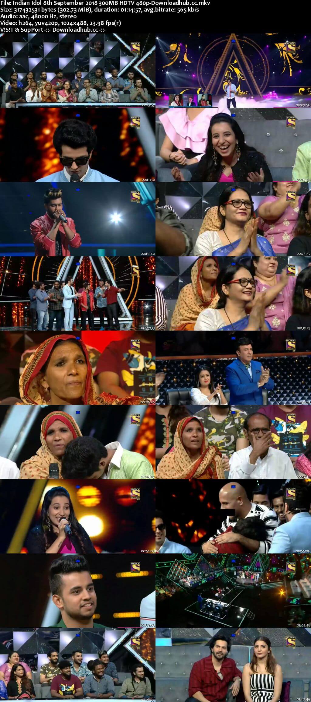 Indian Idol 08 September 2018 Episode 19 HDTV 480p