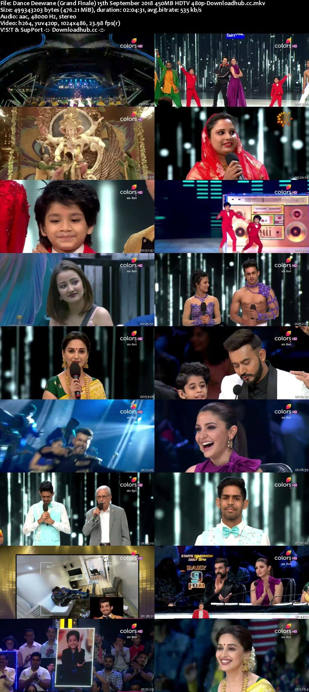 Dance Deewane (Grand Finale) 15th September 2018 450MB HDTV 480p