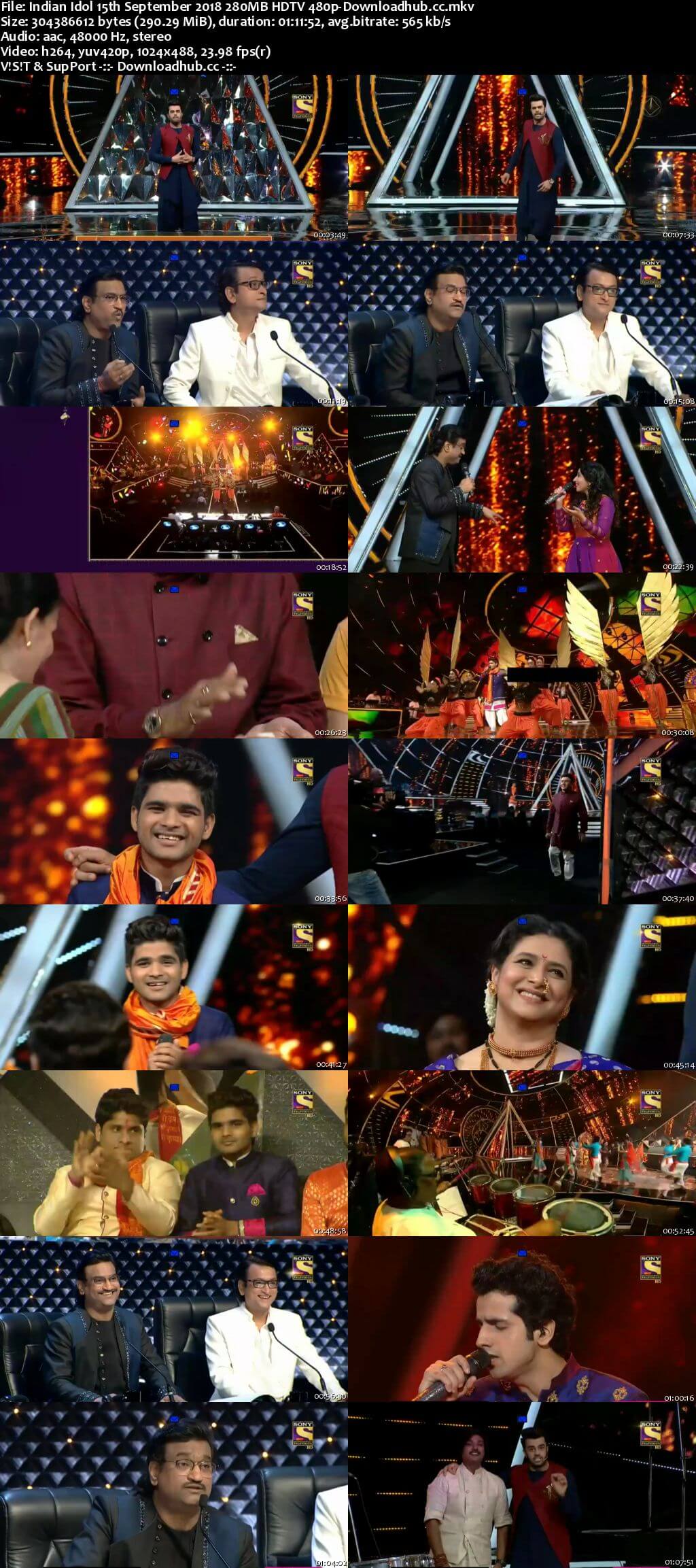 Indian Idol 15 September 2018 Episode 21 HDTV 480p