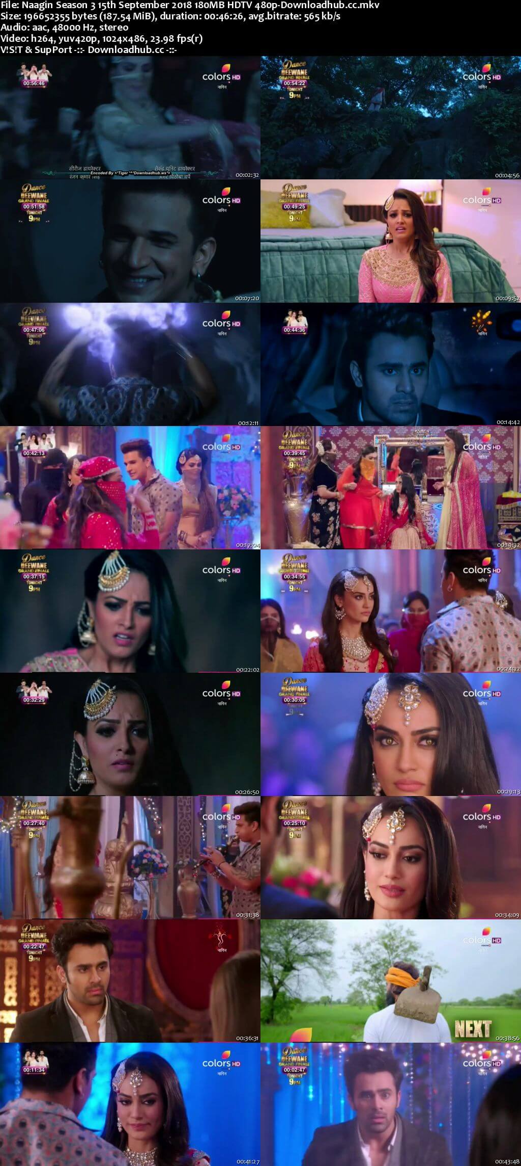 Naagin Season 3 15 September 2018 Episode 30 HDTV 480p