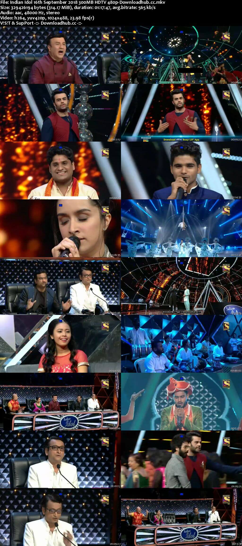 Indian Idol 16 September 2018 Episode 22 HDTV 480p