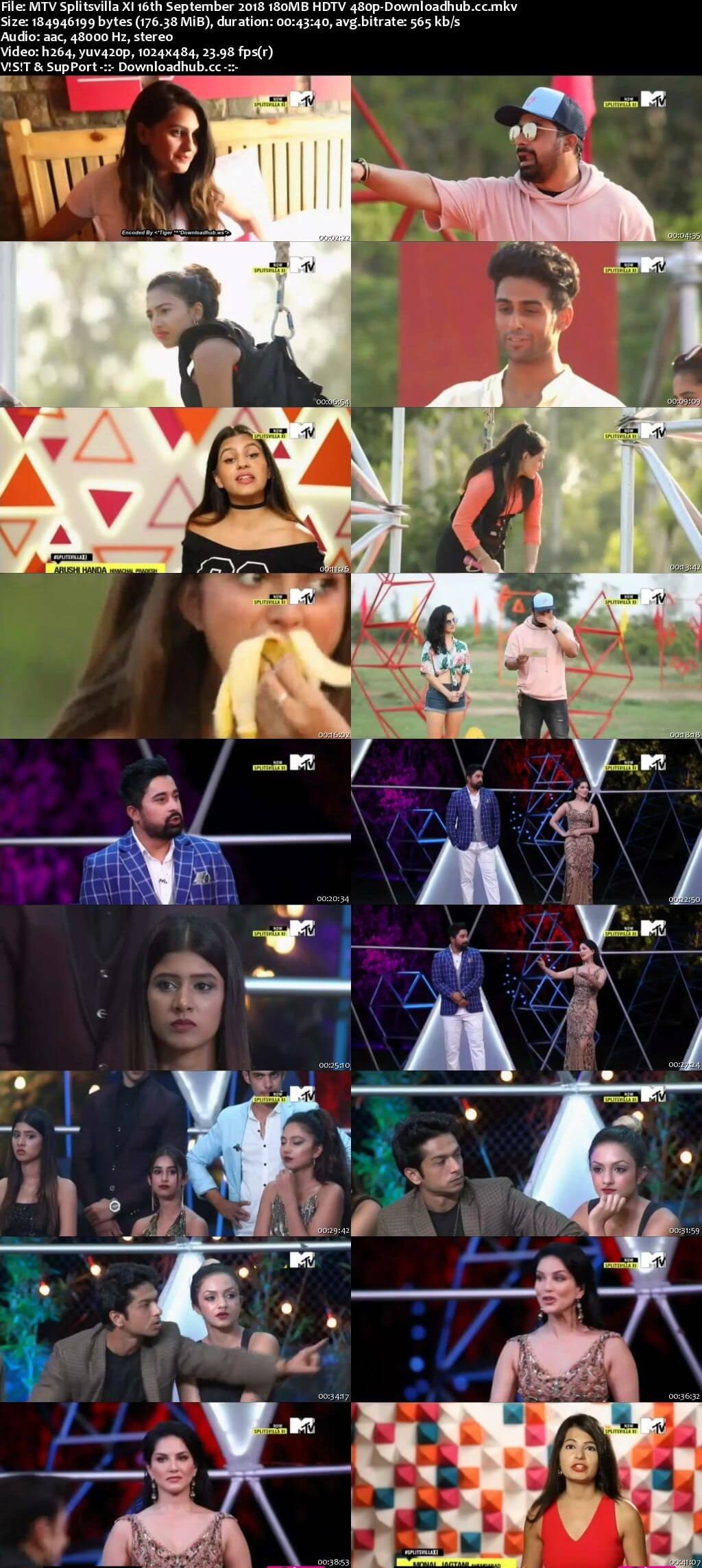 MTV Splitsvilla XI 16th September 2018 180MB HDTV 480p