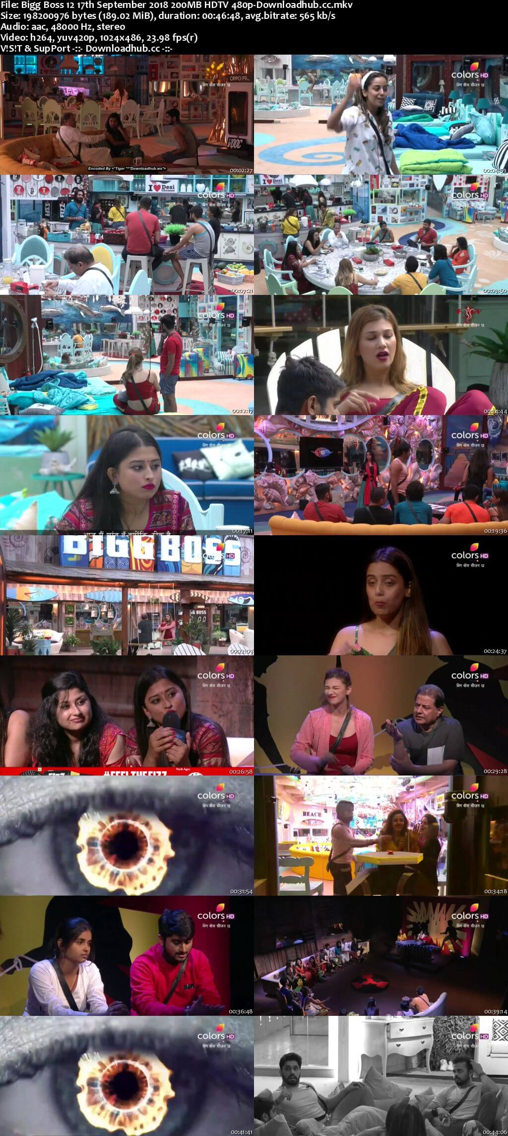 Bigg Boss 12 17 September 2018 Episode 01 HDTV 480p