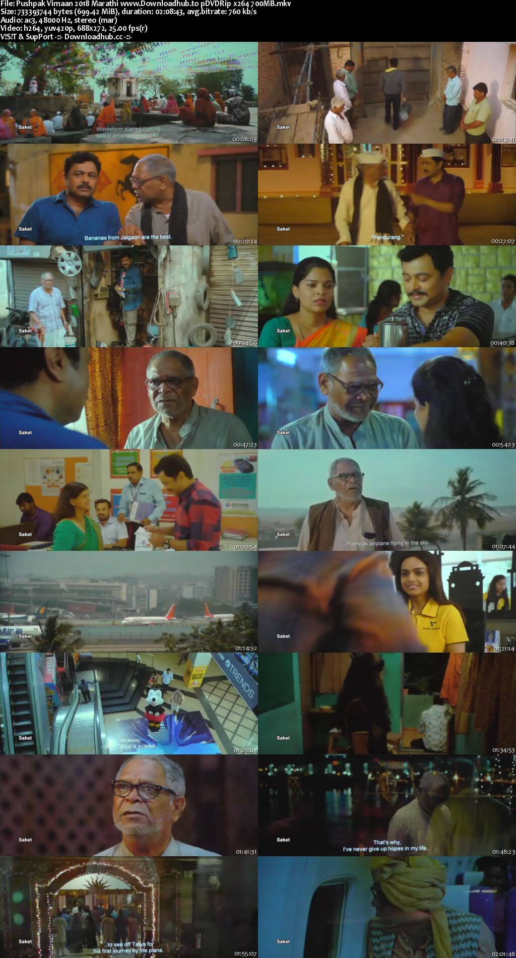 Pushpak Vimaan 2018 Marathi 700MB Pre-DVDRip x264