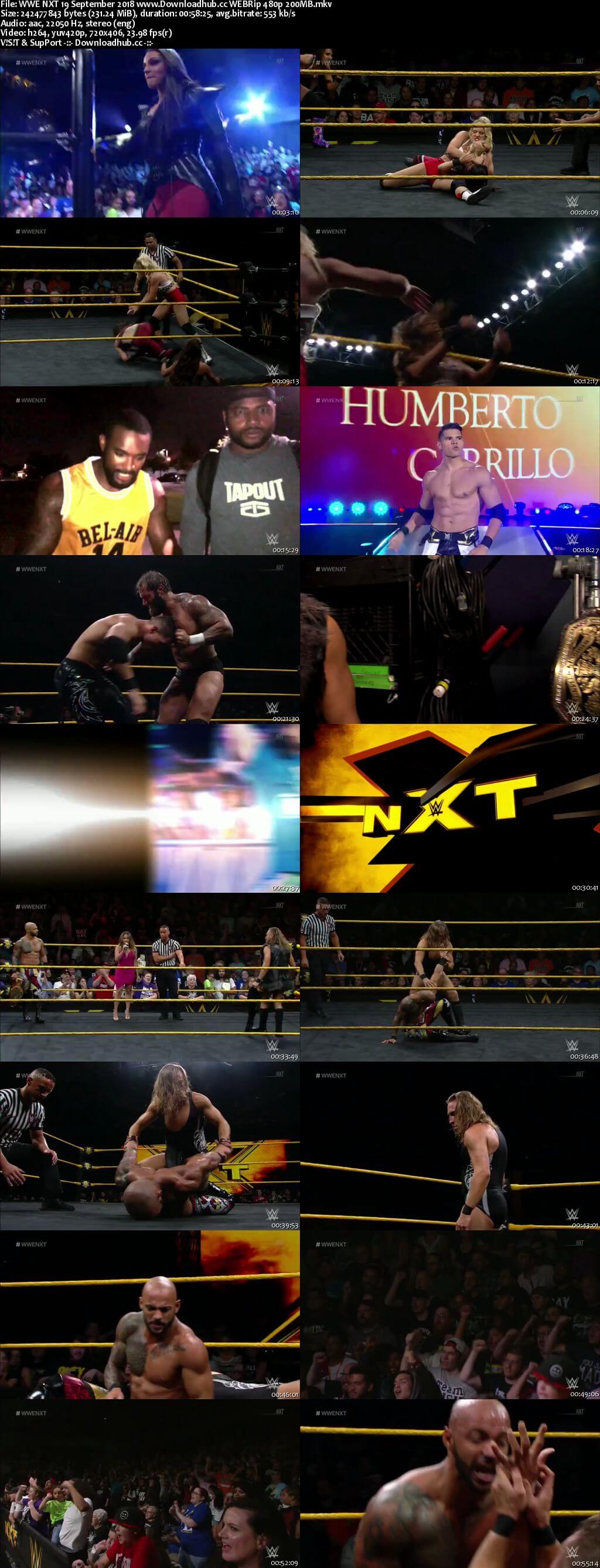 WWE NXT 19th September 2018 200MB HDTV 480p