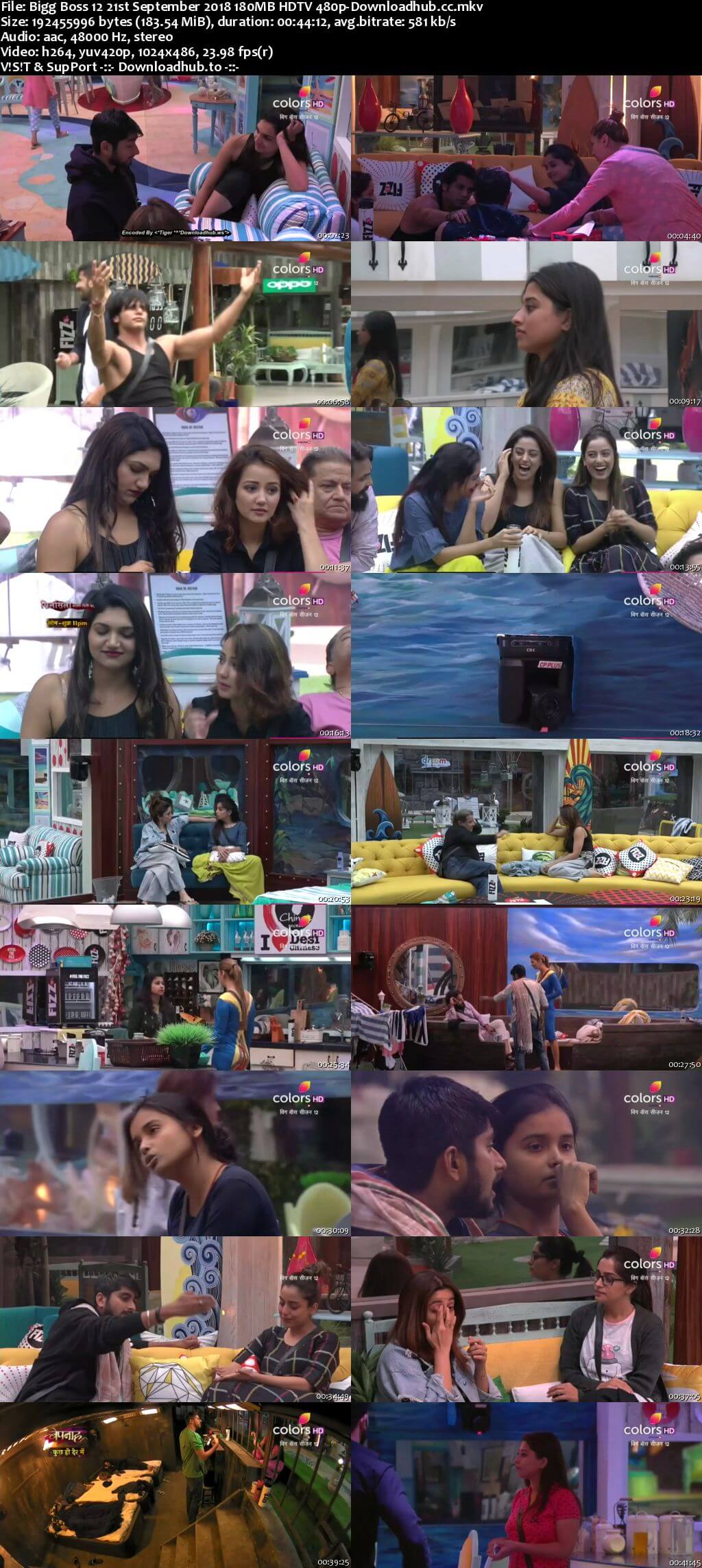 Bigg Boss 12 21 September 2018 Episode 05 HDTV 480p