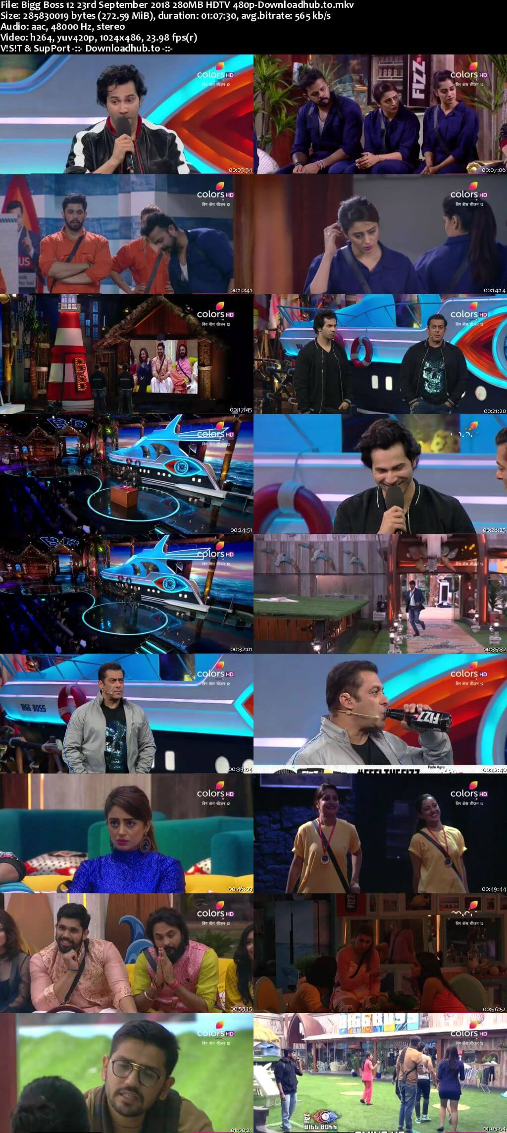 Bigg Boss 12 23 September 2018 Episode 07 HDTV 480p