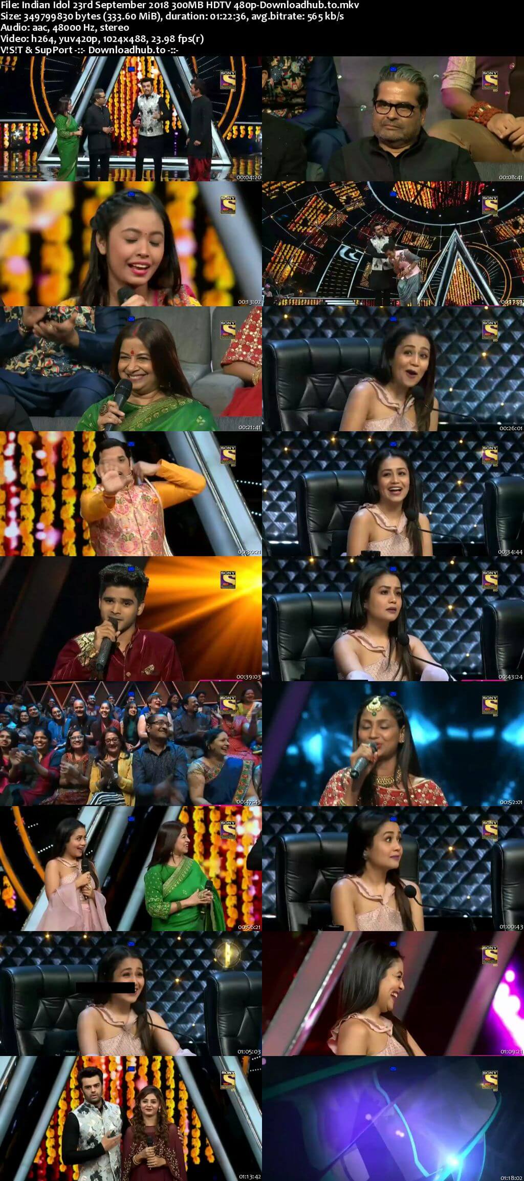 Indian Idol 23 September 2018 Episode 24 HDTV 480p