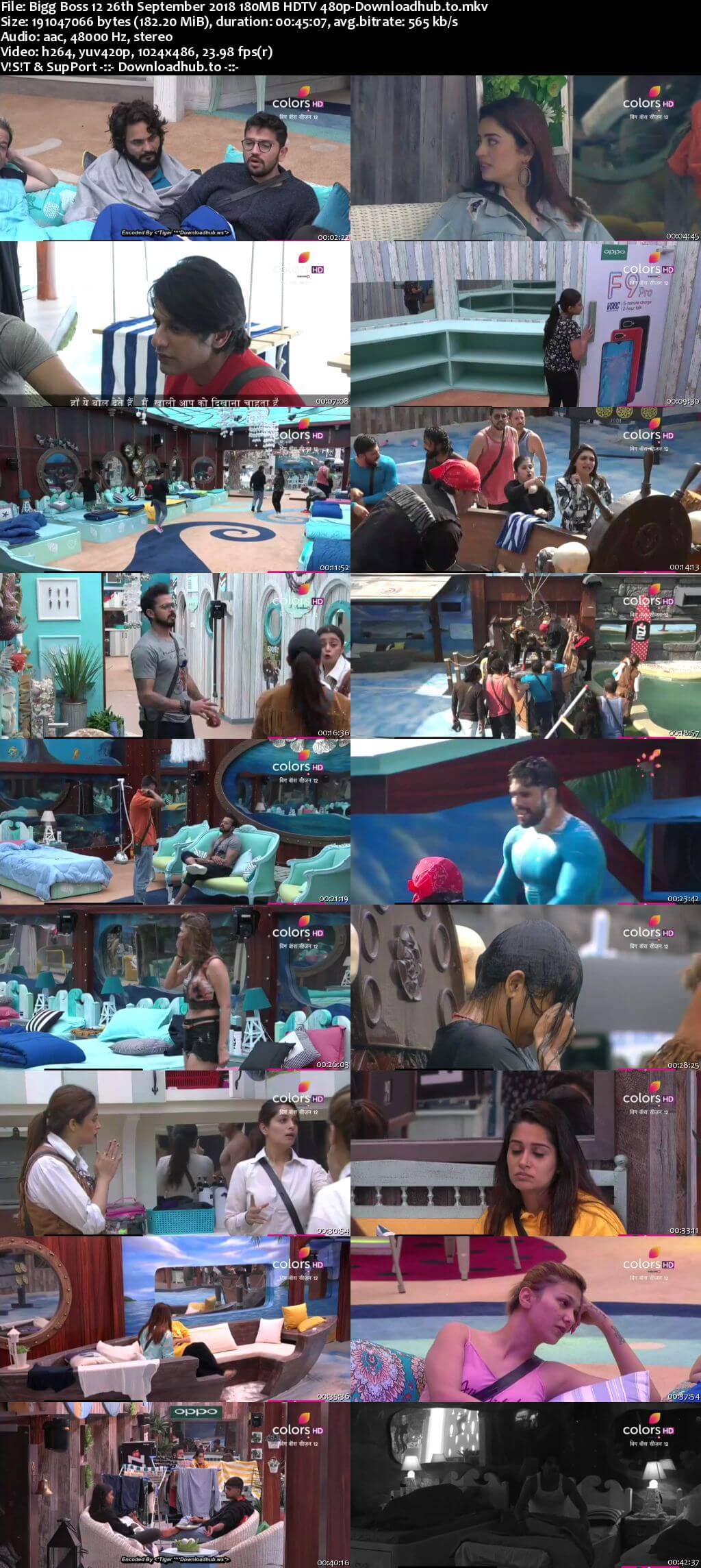 Bigg Boss 12 26 September 2018 Episode 10 HDTV 480p