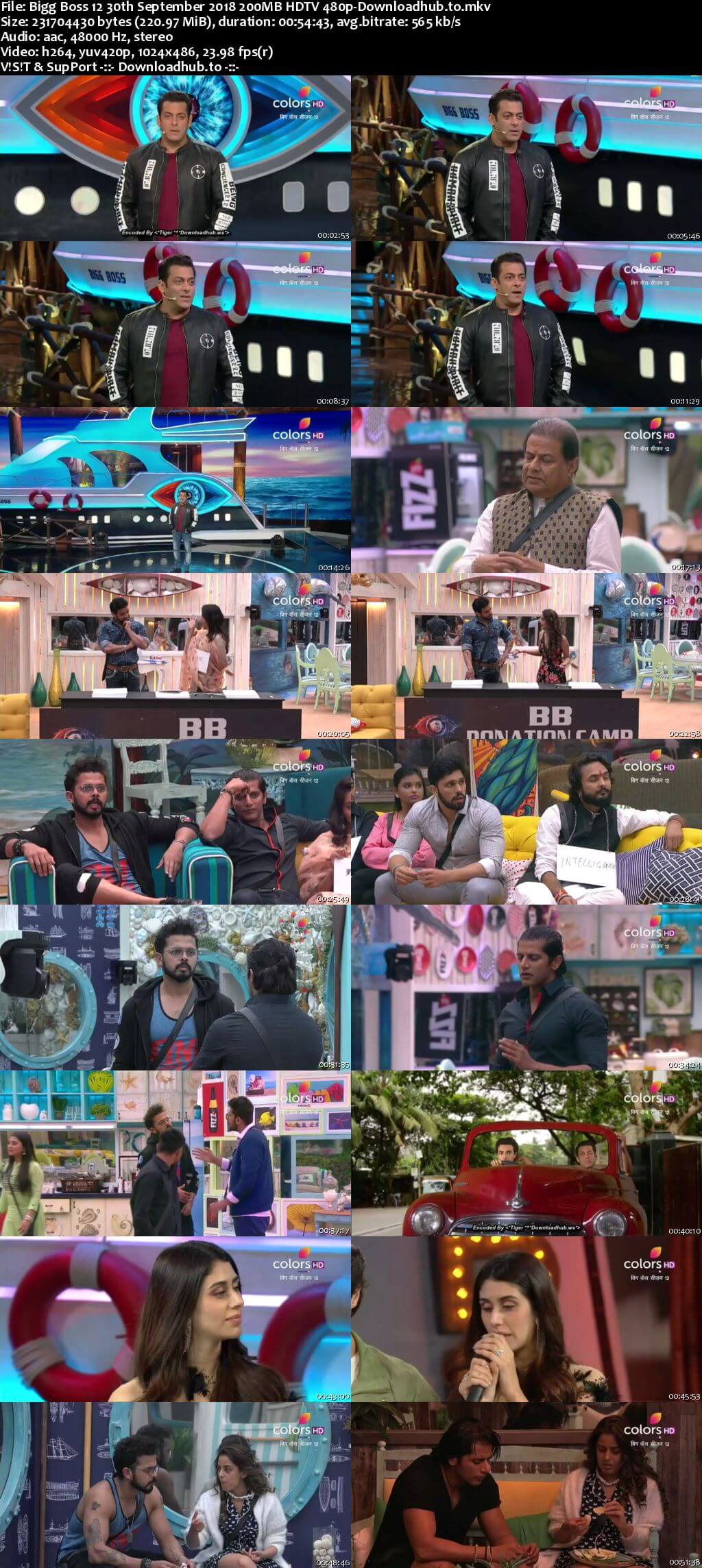 Bigg Boss 12 30 September 2018 Episode 14 HDTV 480p