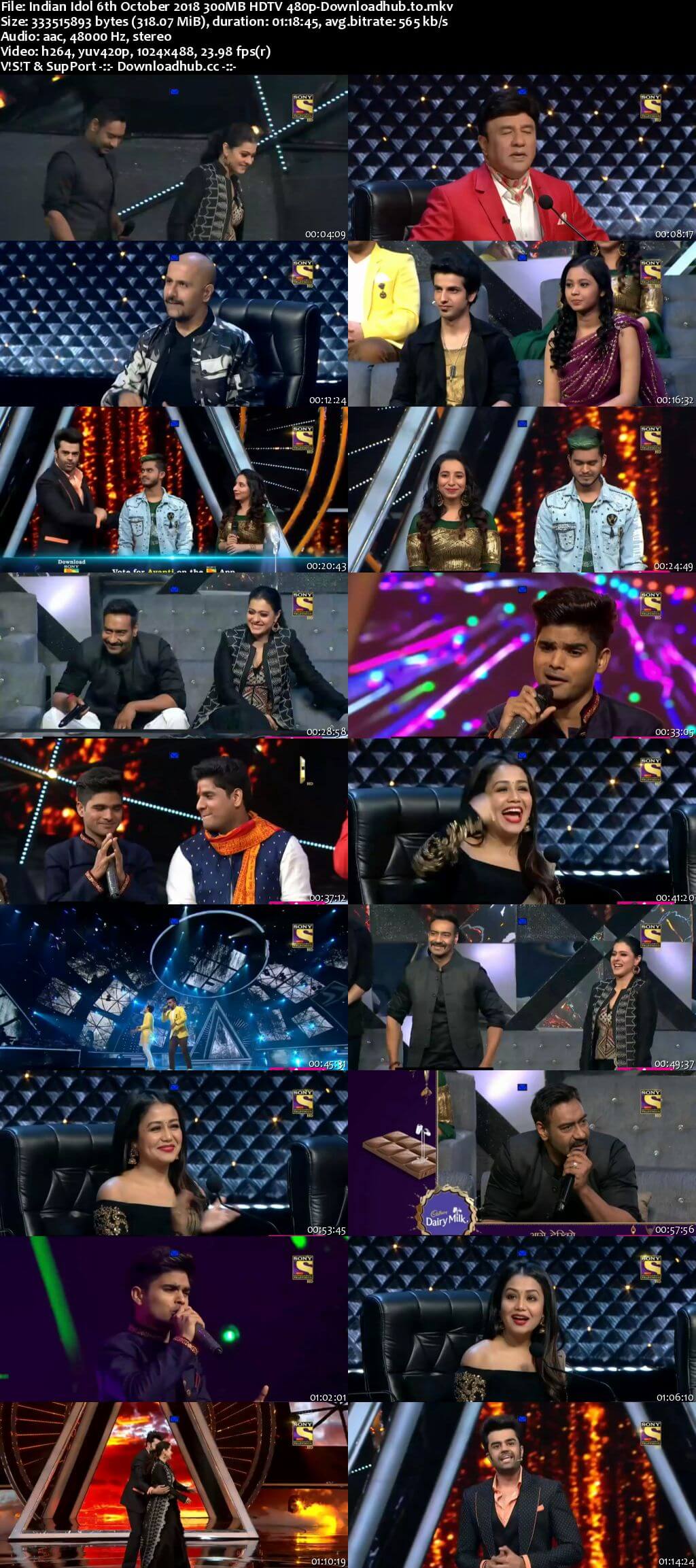 Indian Idol 06 October 2018 Episode 27 HDTV 480p