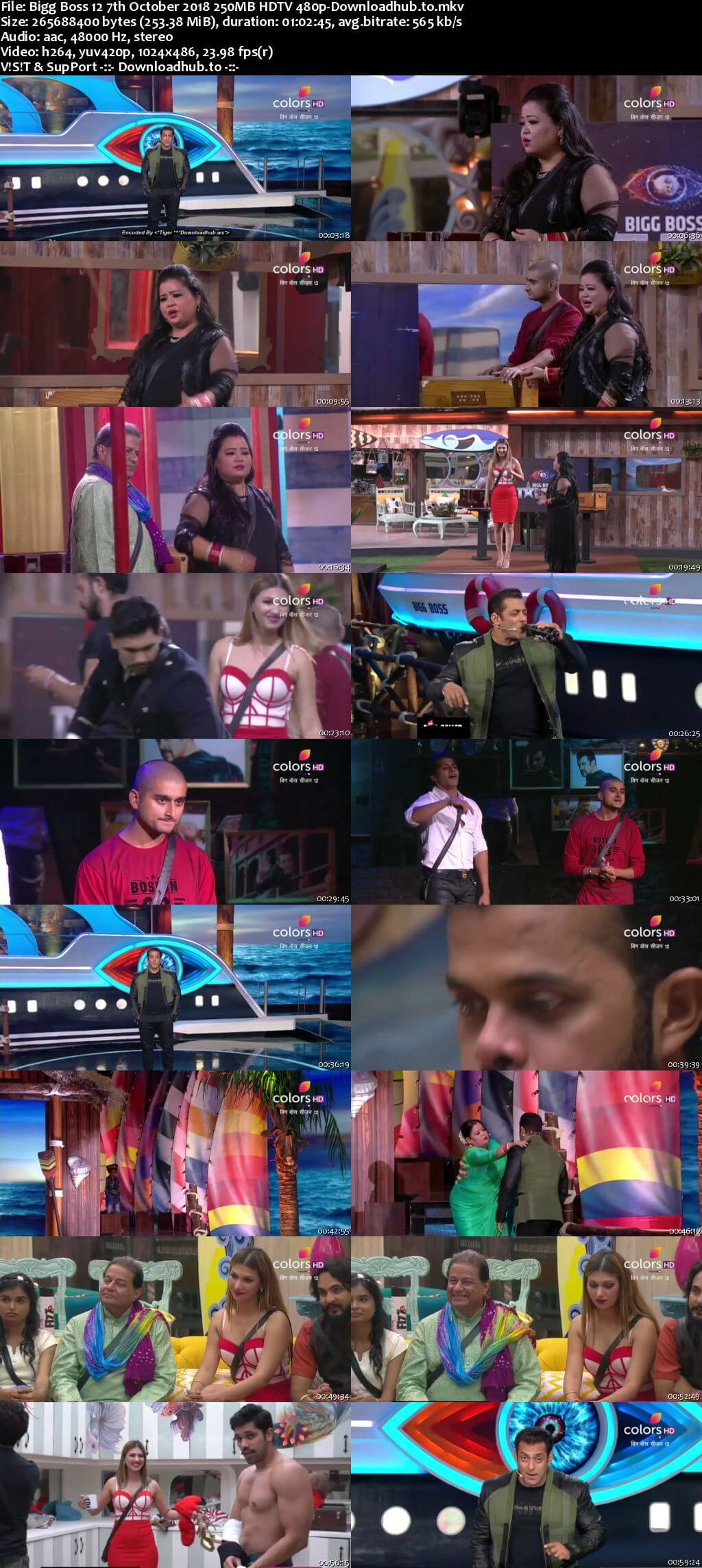 Bigg Boss 12 07 October 2018 Episode 21 HDTV 480p