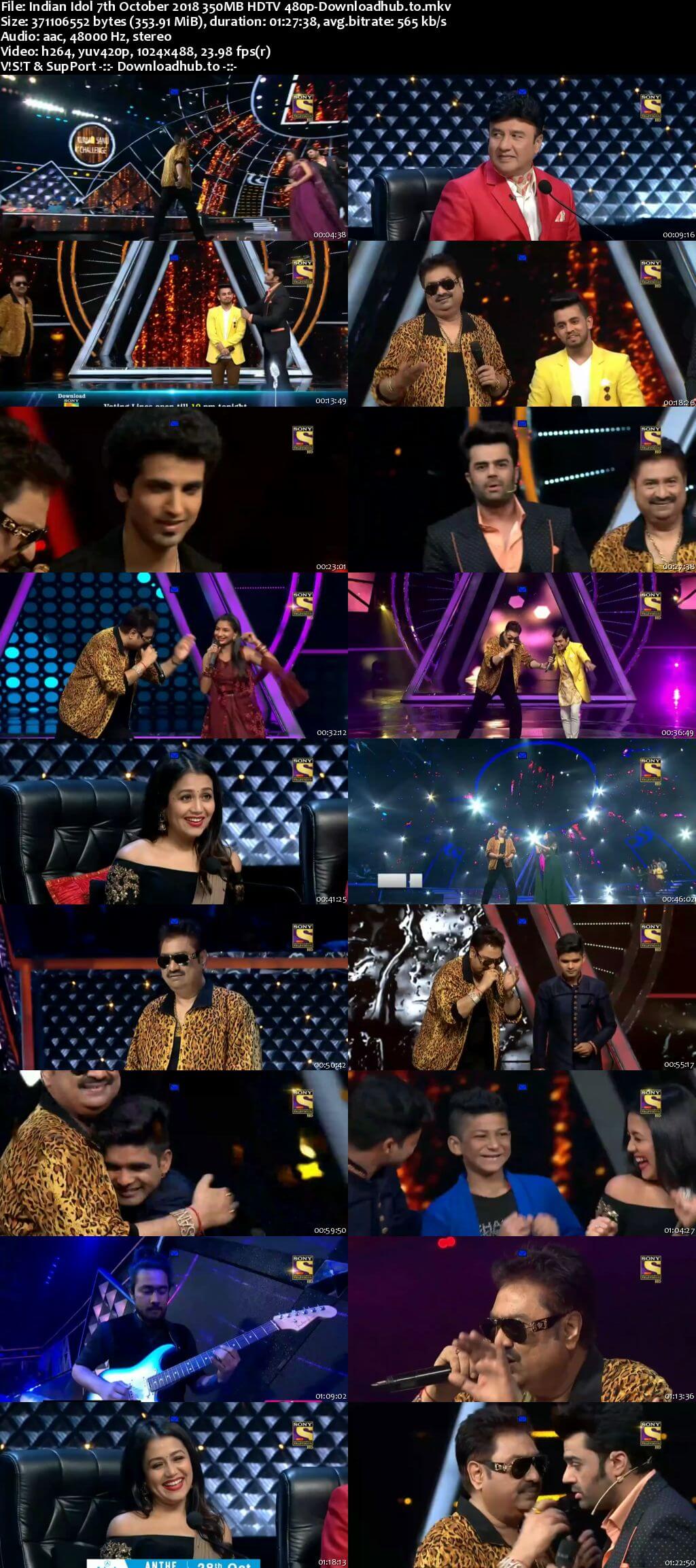 Indian Idol 07 October 2018 Episode 28 HDTV 480p