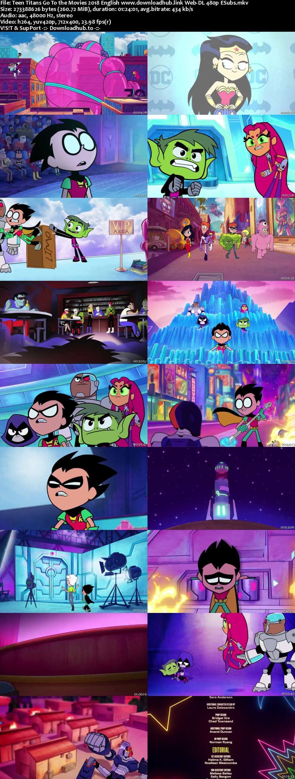 Teen Titans Go To the Movies 2018 English 250MB Web-DL 480p ESubs