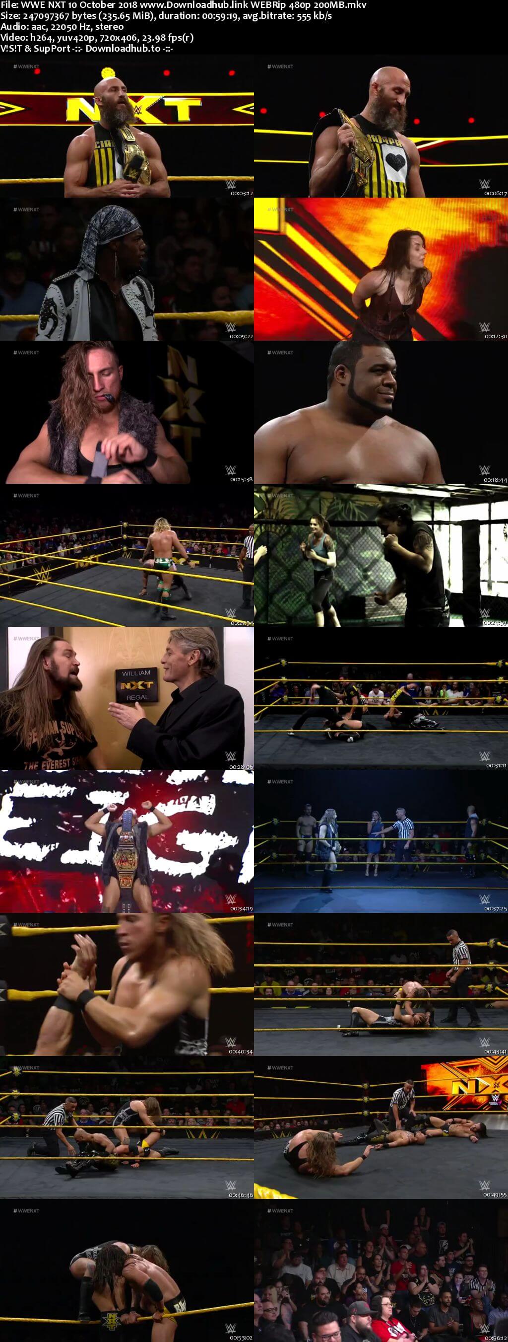 WWE NXT 10th October 2018 200MB HDTV 480p