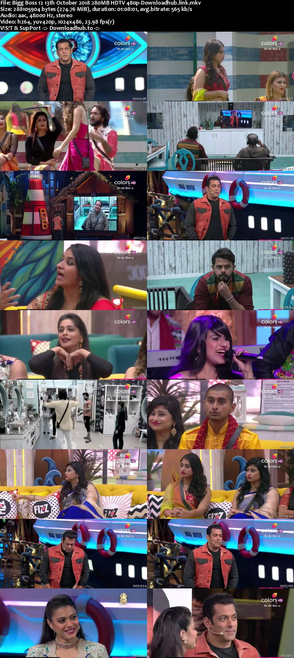 Bigg Boss 12 13 October 2018 Episode 27 HDTV 480p