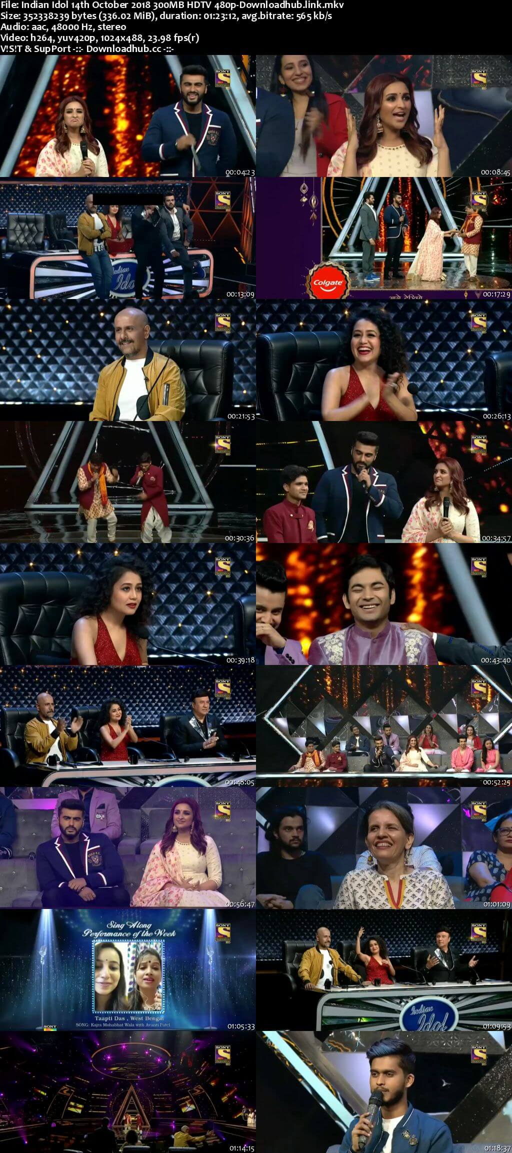 Indian Idol 14 October 2018 Episode 30 HDTV 480p