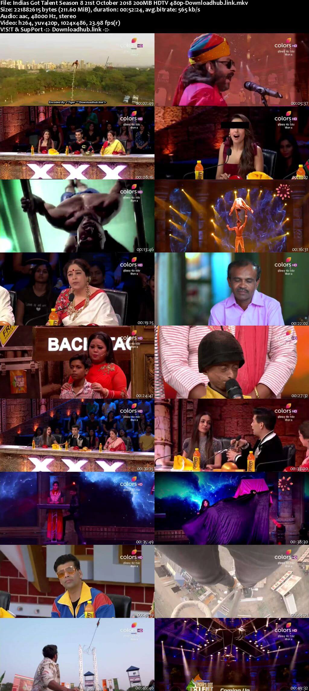 Indias Got Talent Season 8 21 October 2018 Episode 02 HDTV 480p