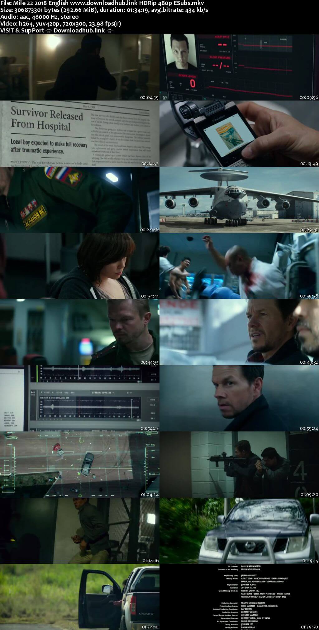 Mile 22 2018 English 300MB HDRip 480p ESubs