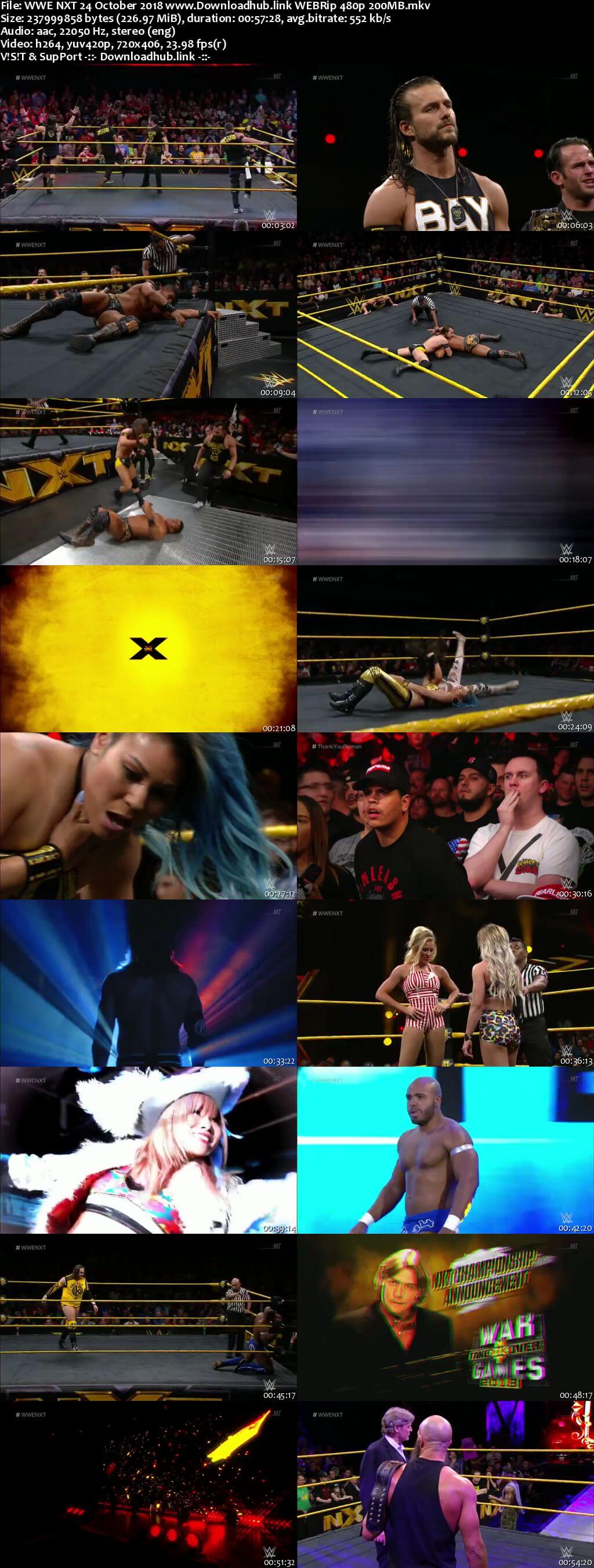 WWE NXT 24th October 2018 200MB HDTV 480p