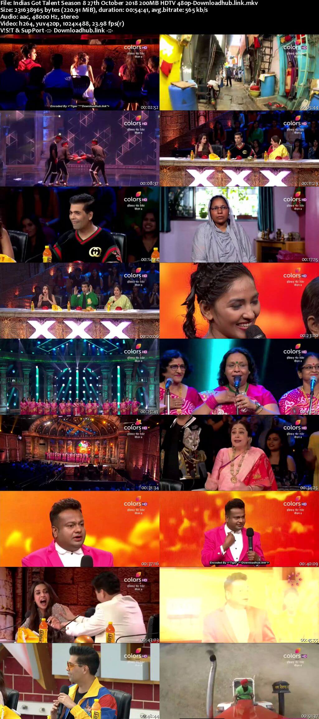 Indias Got Talent Season 8 27 October 2018 Episode 03 HDTV 480p