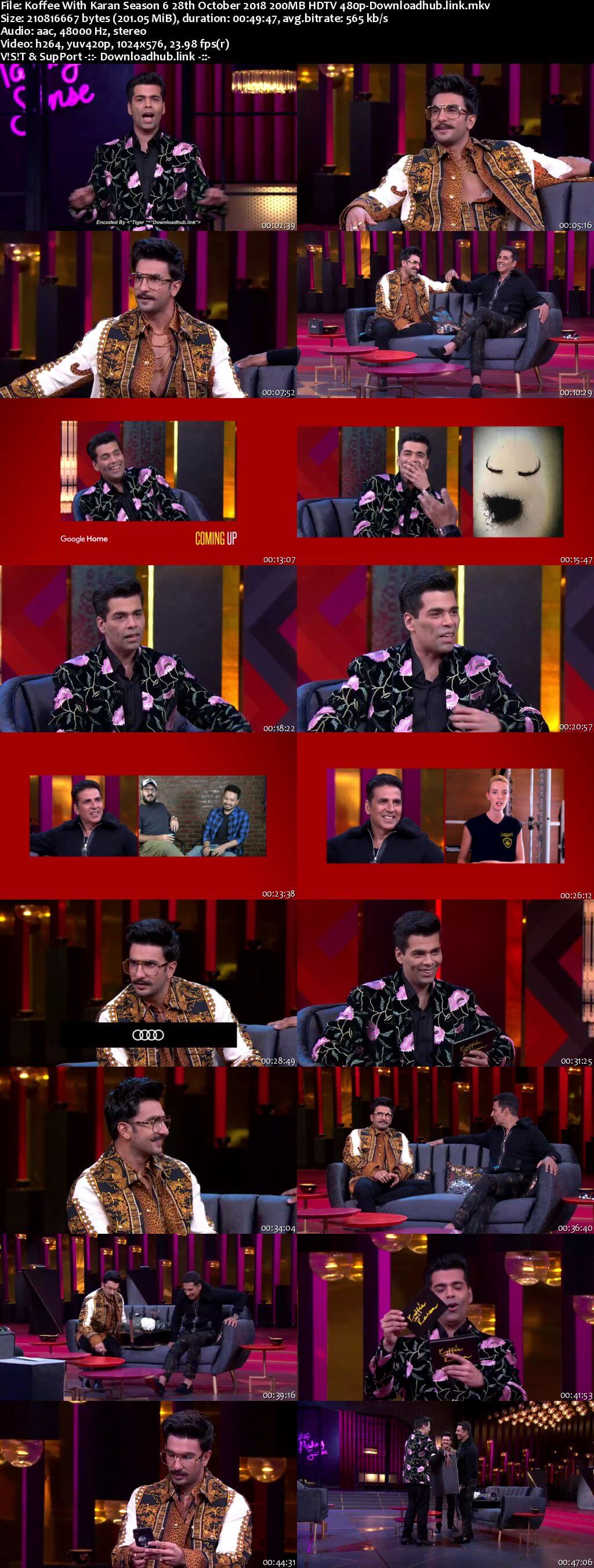 Koffee With Karan 6 28 October 2018 Episode 02 HDTV 480p